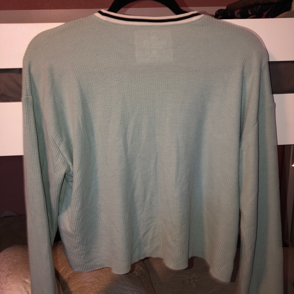 Blue long sleeve top